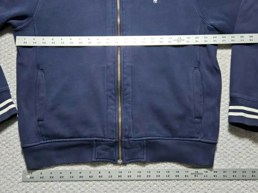 Polo Ralph Lauren Full-zip Track Jacket / Sweatshirt Navy Blue w/ White Stripes